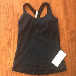 NWT lululemon deep breath tank size 8 navy blue